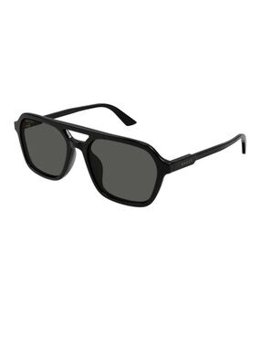 Gucci Black Unisex Square Sunglasses with Dark Lenses